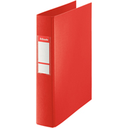 ESSELTE CARPETA FORRADA PP FOLIO 4 ANILLAS MIX 40mm ROJO 12302